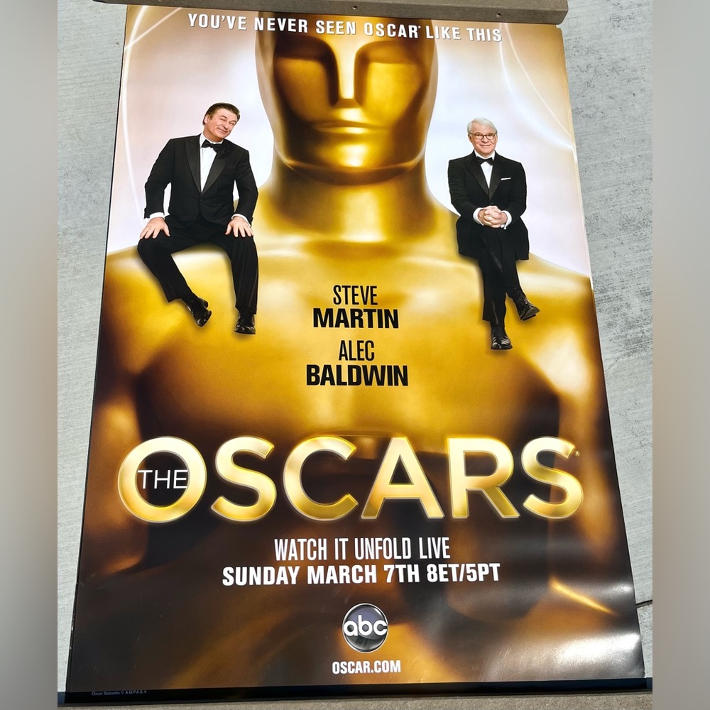 82nd Academy Awards Oscars Poster, 2010, Steve Martin and Alec Baldwin 27x40”